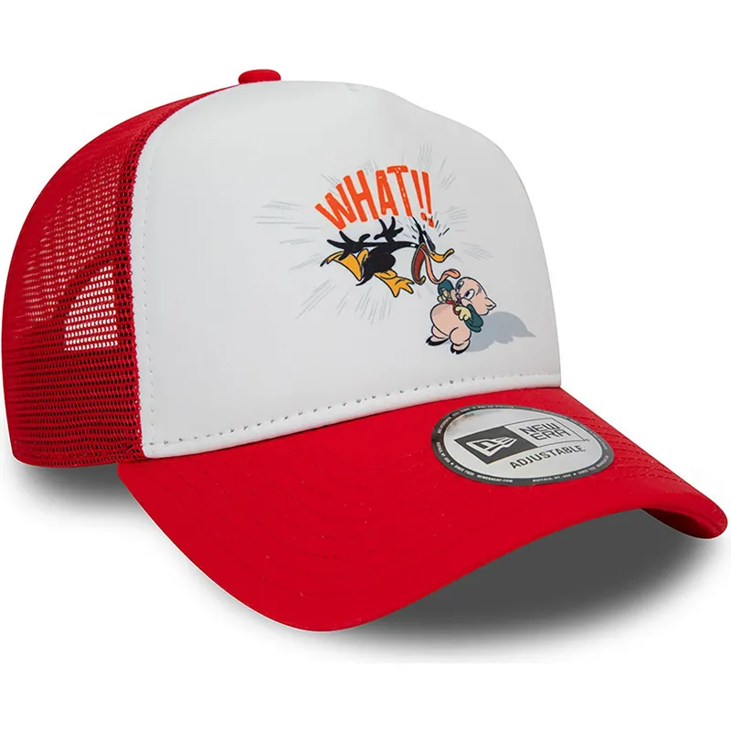 czapki-curva-czerwony-snapback-a-frame-character-pato-lucas-y-porky-pig-looney-tunes-new-era