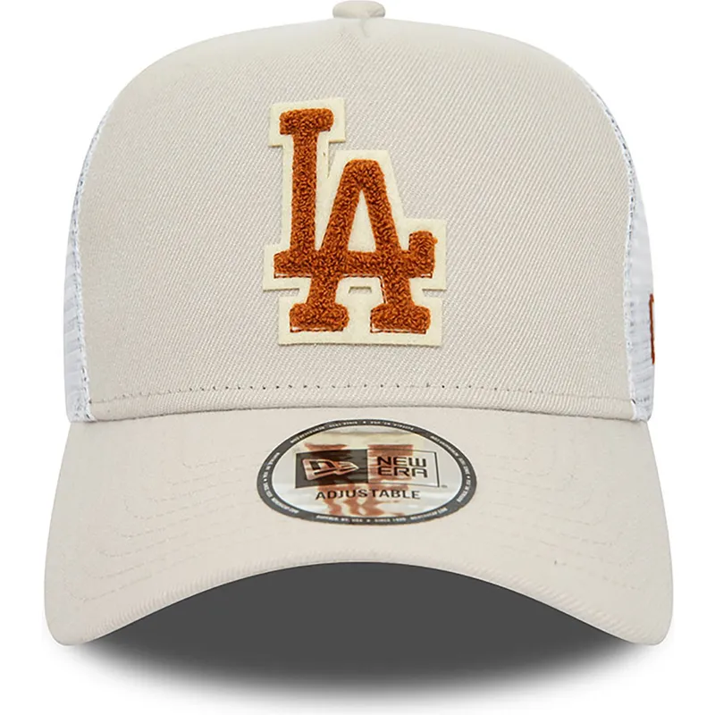 czapki-curva-bezowy-snapback-marron-a-frame-boucle-los-angeles-dodgers-mlb-new-era