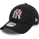 czapki-curva-czarny-tasma-regulowana-9forty-flower-icon-new-york-yankees-mlb-new-era