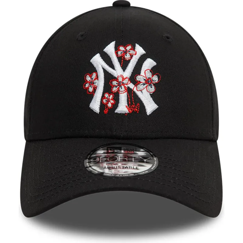 czapki-curva-czarny-tasma-regulowana-9forty-flower-icon-new-york-yankees-mlb-new-era