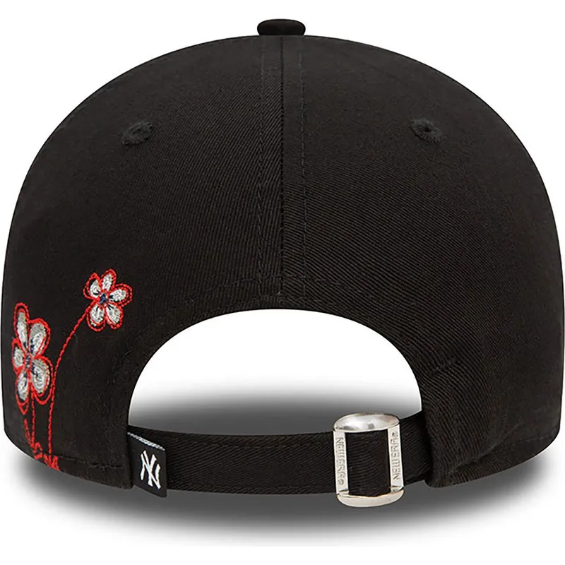 czapki-curva-czarny-tasma-regulowana-9forty-flower-icon-new-york-yankees-mlb-new-era