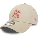 bezowa-regulowana-czapka-z-daszkiem-9forty-team-outline-new-york-yankees-mlb-new-era