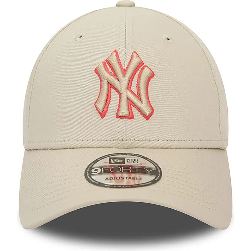 bezowa-regulowana-czapka-z-daszkiem-9forty-team-outline-new-york-yankees-mlb-new-era