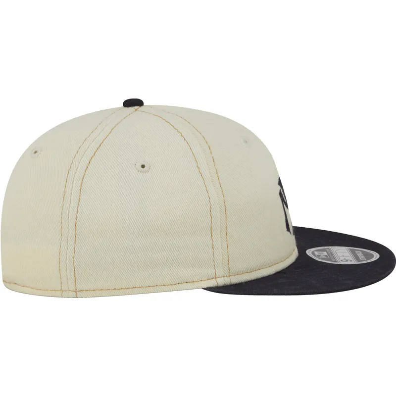 bezowa-i-granatowa-regulowana-czapka-z-daszkiem-9fifty-retro-crown-denim-new-york-yankees-mlb-new-era