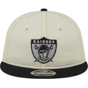 bezowa-i-czarna-regulowana-czapka-z-plaskim-daszkiem-9fifty-retro-crown-denim-oakland-raiders-nfl-new-era