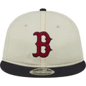 bezowo-granatowa-czapka-z-plaskim-daszkiem-9fifty-retro-crown-denim-boston-red-sox-mlb-od-new-era
