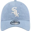 niebieska-regulowana-czapka-z-zakrzywionym-daszkiem-9twenty-washed-denim-chicago-white-sox-mlb-new-era