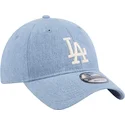 regulowana-niebieska-czapka-z-zakrzywionym-daszkiem-9twenty-washed-denim-los-angeles-dodgers-mlb-od-new-era