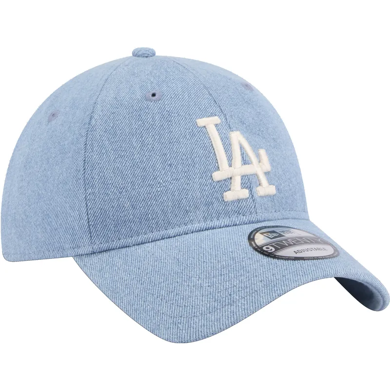 czapki-curva-niebieski-tasma-regulowana-9twenty-washed-denim-los-angeles-dodgers-mlb-new-era