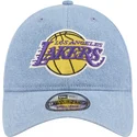 czapki-curva-niebieski-tasma-regulowana-9twenty-washed-denim-los-angeles-lakers-nba-new-era