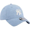 czapki-curva-niebieski-tasma-regulowana-9twenty-washed-denim-new-york-yankees-mlb-new-era