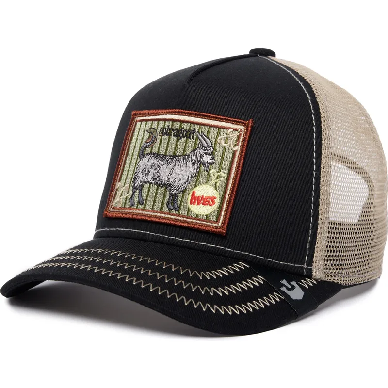 czarna-i-bezowa-czapka-trucker-z-kozlem-ye-olde-cobra-goat-the-farm-retro-classic-od-goorin-bros