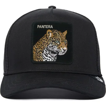 Czarna czapka trucker z leopardem Pantera The Farm Premium od Goorin Bros.