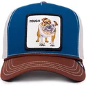 czapka-z-zakrzywionym-daszkiem-niebiesko-bialo-brazowa-snapback-z-buldogiem-tough-bully-100-the-farm-all-over-canvas-od-goorin-b