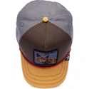 czapka-z-zakrzywionym-daszkiem-brazowa-szara-i-pomaranczowa-snapback-wilk-lone-wolf-100-the-farm-all-over-canvas-od-goorin-bros