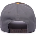 czapka-z-zakrzywionym-daszkiem-brazowa-szara-i-pomaranczowa-snapback-wilk-lone-wolf-100-the-farm-all-over-canvas-od-goorin-bros