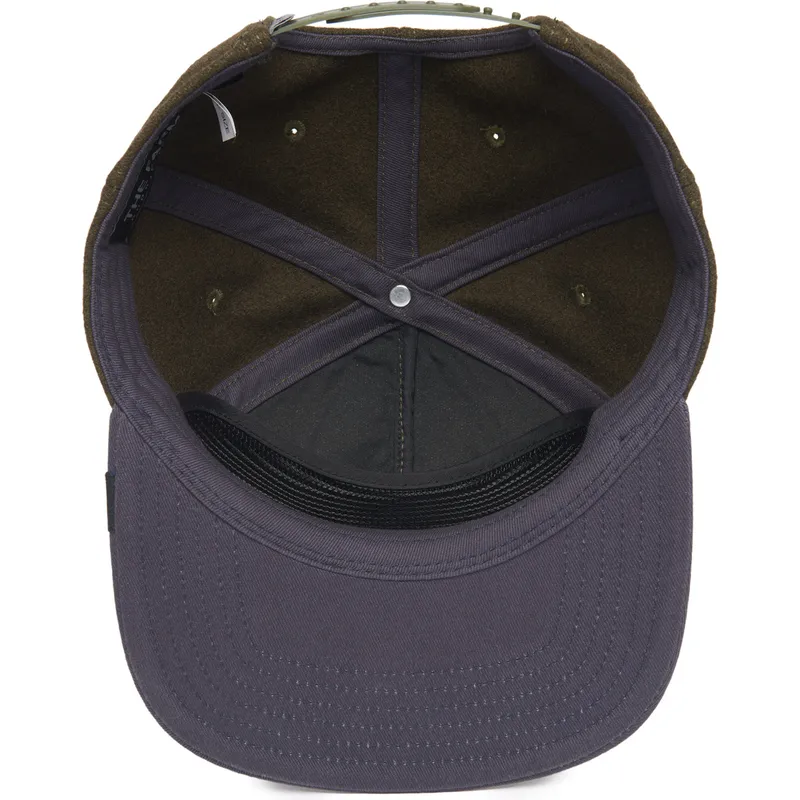 plaska-czapka-zielono-niebieska-snapback-pies-rottweiler-bad-boy-top-dog-the-farm-flats-od-goorin-bros