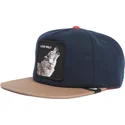 granatowo-brazowa-plaska-czapka-snapback-wilk-lone-wolf-one-pack-the-farm-flats-od-goorin-bros