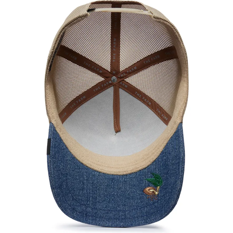 czapka-trucker-niebieska-i-bezowa-krolik-tricky-silky-rabbit-the-farm-silky-roots-goorin-bros