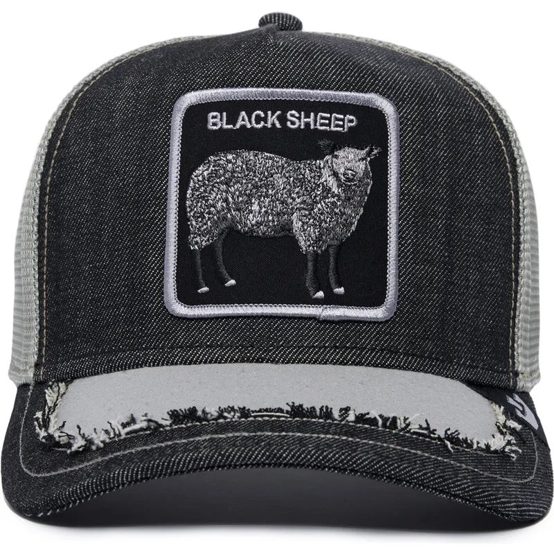 czapka-trucker-czarna-i-szara-owca-silky-sheep-the-farm-silky-roots-goorin-bros