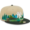 czapka-z-daszkiem-plaska-brazowo-zielona-dopasowana-59fifty-team-landscape-new-york-yankees-mlb-od-new-era