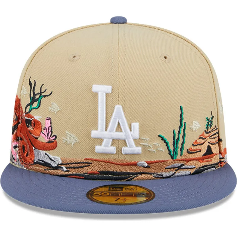 czapki-plana-brazowy-dopasowany-59fifty-team-landscape-los-angeles-dodgers-mlb-new-era