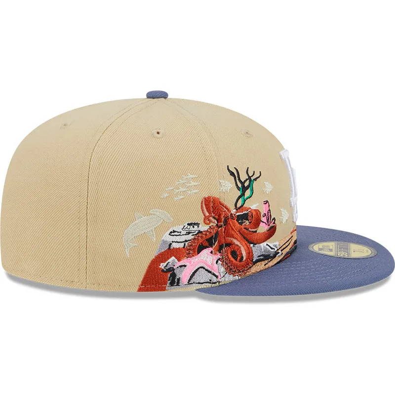 czapki-plana-brazowy-dopasowany-59fifty-team-landscape-los-angeles-dodgers-mlb-new-era