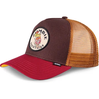 Czapka trucker brązowo-czerwona Zombie Cocktails HFT Food od Djinns