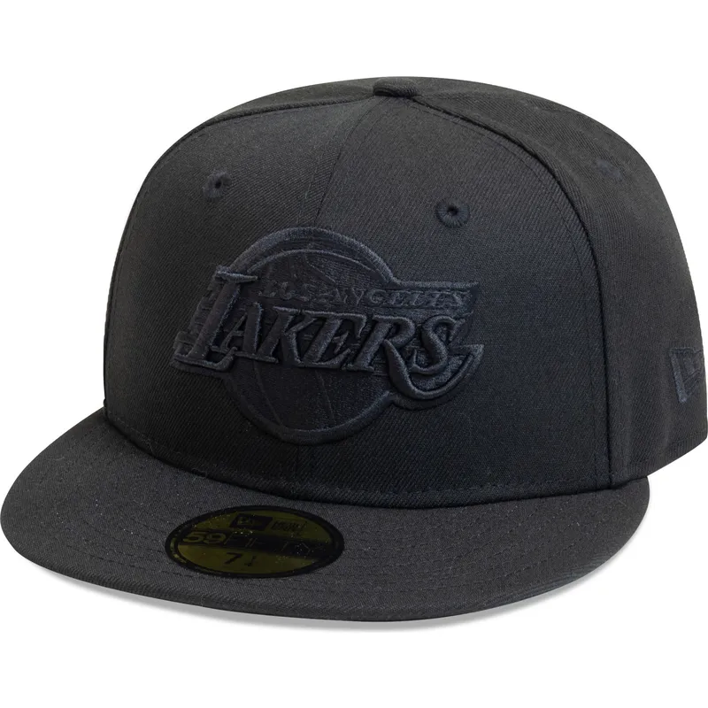czarna-dopasowana-czapka-z-daszkiem-z-czarnym-logo-59fifty-essential-los-angeles-lakers-nba-new-era