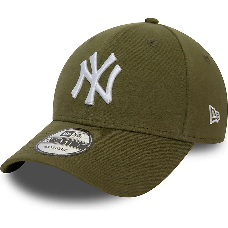czapki-curva-zielony-tasma-regulowana-9forty-jersey-essential-new-york-yankees-mlb-new-era