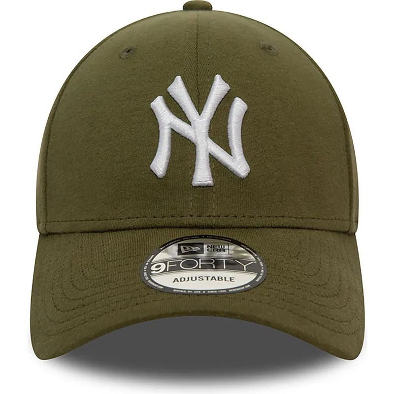 czapki-curva-zielony-tasma-regulowana-9forty-jersey-essential-new-york-yankees-mlb-new-era