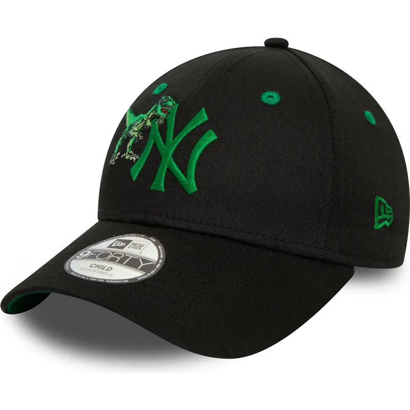 czapki-curva-czarny-tasma-regulowana-dla-dziecka-9forty-graphic-dinosaurio-new-york-yankees-mlb-new-era