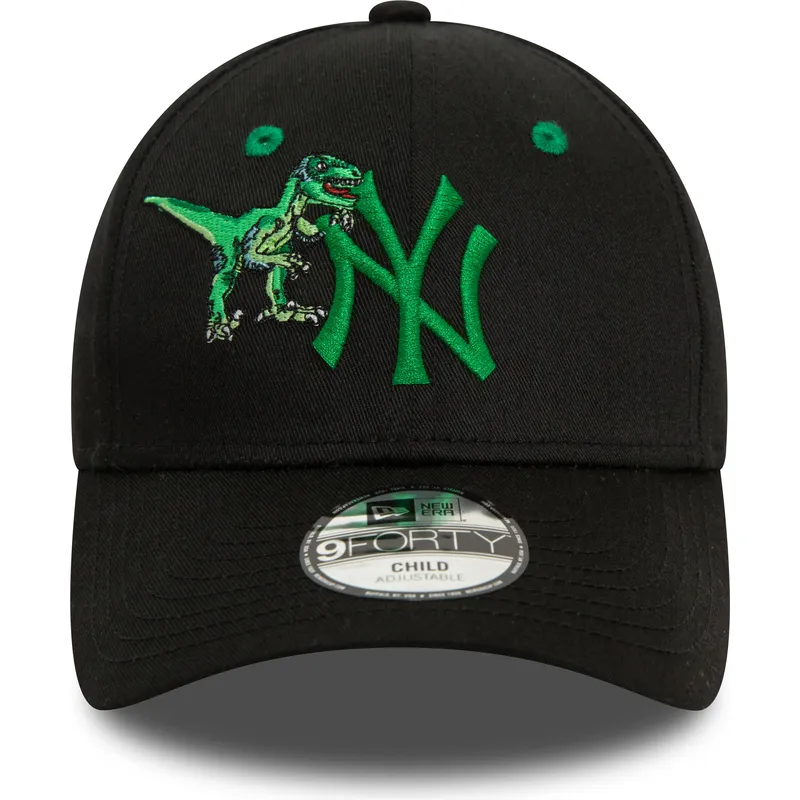 czapki-curva-czarny-tasma-regulowana-dla-dziecka-9forty-graphic-dinosaurio-new-york-yankees-mlb-new-era