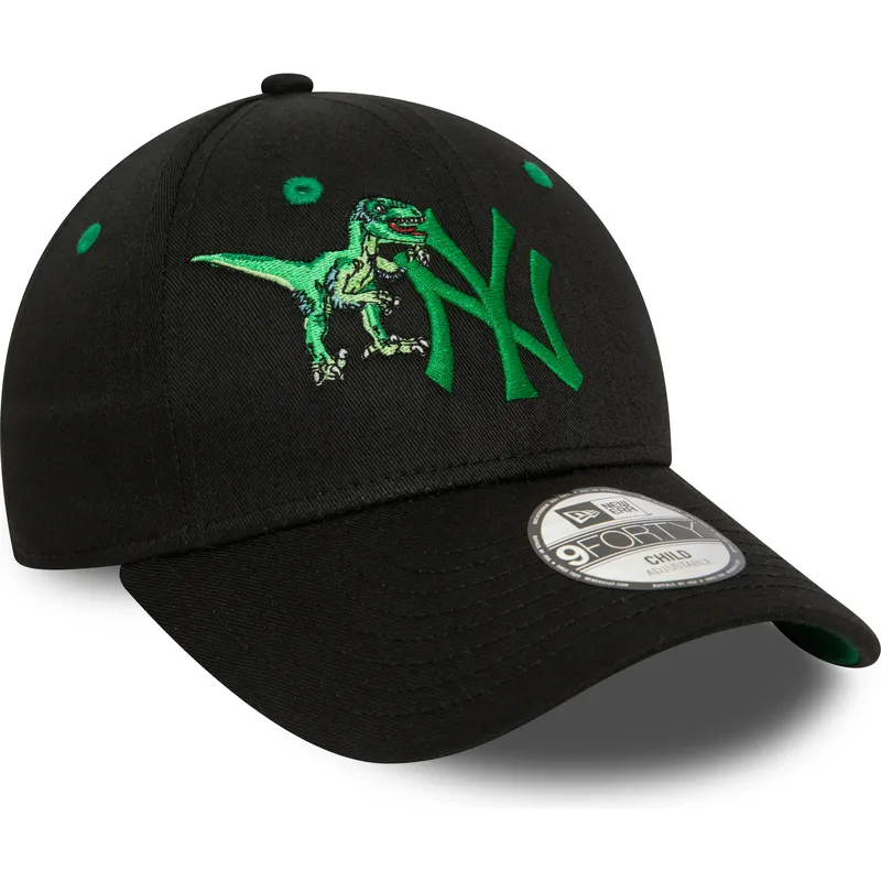 czapki-curva-czarny-tasma-regulowana-dla-dziecka-9forty-graphic-dinosaurio-new-york-yankees-mlb-new-era