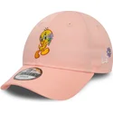 rozowa-zakrzywiona-czapka-regulowana-dla-dziecka-9forty-z-tweety-looney-tunes-od-new-era