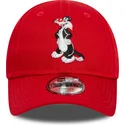 czerwona-regulowana-czapka-z-daszkiem-dla-dzieci-9forty-z-sylwestrem-looney-tunes-od-new-era