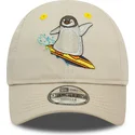 czapki-curva-bezowy-tasma-regulowana-dla-dziecka-9forty-character-pinguino-new-era