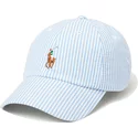 polo-ralph-lauren-curved-brim-cotton-seersucker-blue-and-white-adjustable-cap