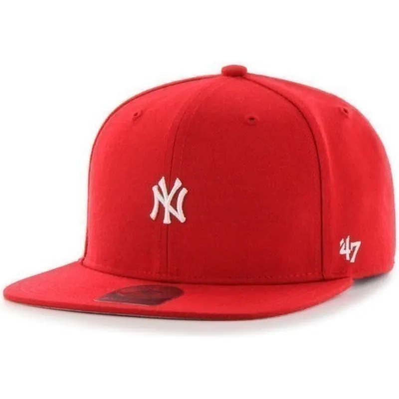 czapki-plana-czerwony-snapback-new-york-yankees-mlb-47-brand