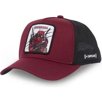 czapka-trucker-bordowo-czarna-deadpool-bad1-marvel-comics-od-capslab