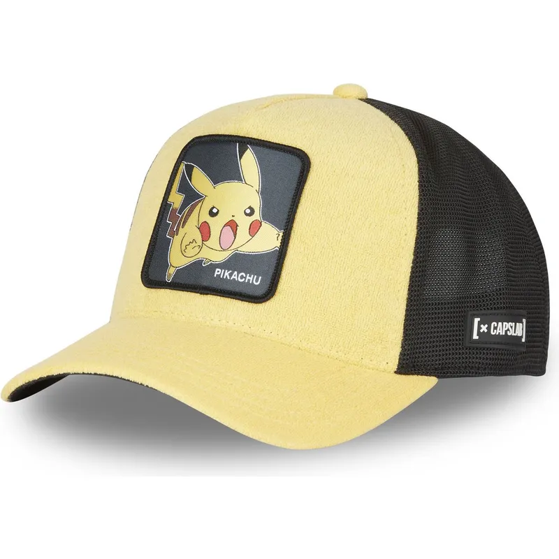 czapki-curva-zolty-snapback-pikachu-pokemon-capslab