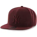 czapki-plana-czerwony-snapback-granate-grande-new-york-yankees-mlb-47-brand