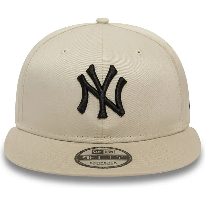 czapki-plana-bezowy-snapback-negro-9fifty-league-essential-new-york-yankees-mlb-new-era