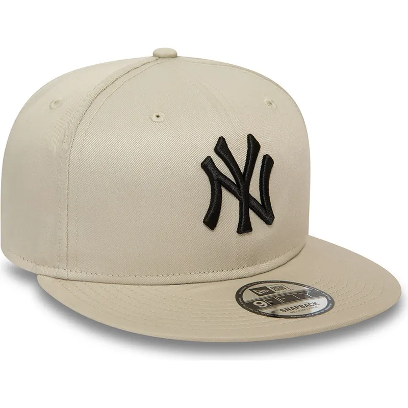 czapki-plana-bezowy-snapback-negro-9fifty-league-essential-new-york-yankees-mlb-new-era