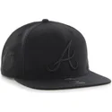 czapki-plana-czarny-snapback-atlanta-braves-mlb-47-brand