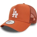 czapka-trucker-brazowa-a-frame-league-essential-los-angeles-dodgers-mlb-new-era