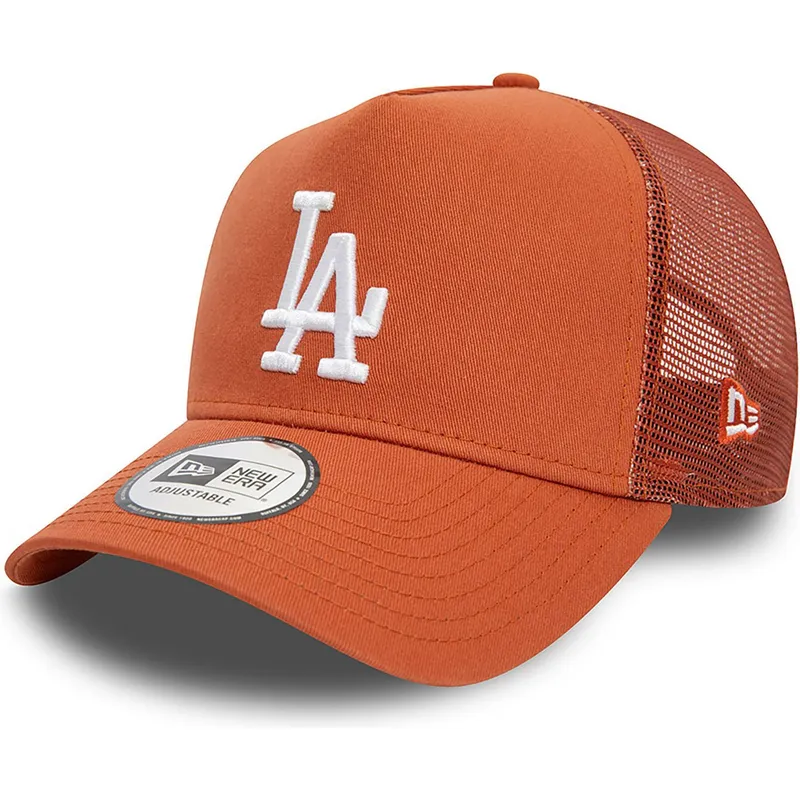brazowa-czapka-truckerka-a-frame-league-essential-los-angeles-dodgers-mlb-od-new-era