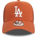 czapka-trucker-brazowa-a-frame-league-essential-los-angeles-dodgers-mlb-new-era