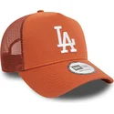 czapka-trucker-brazowa-a-frame-league-essential-los-angeles-dodgers-mlb-new-era