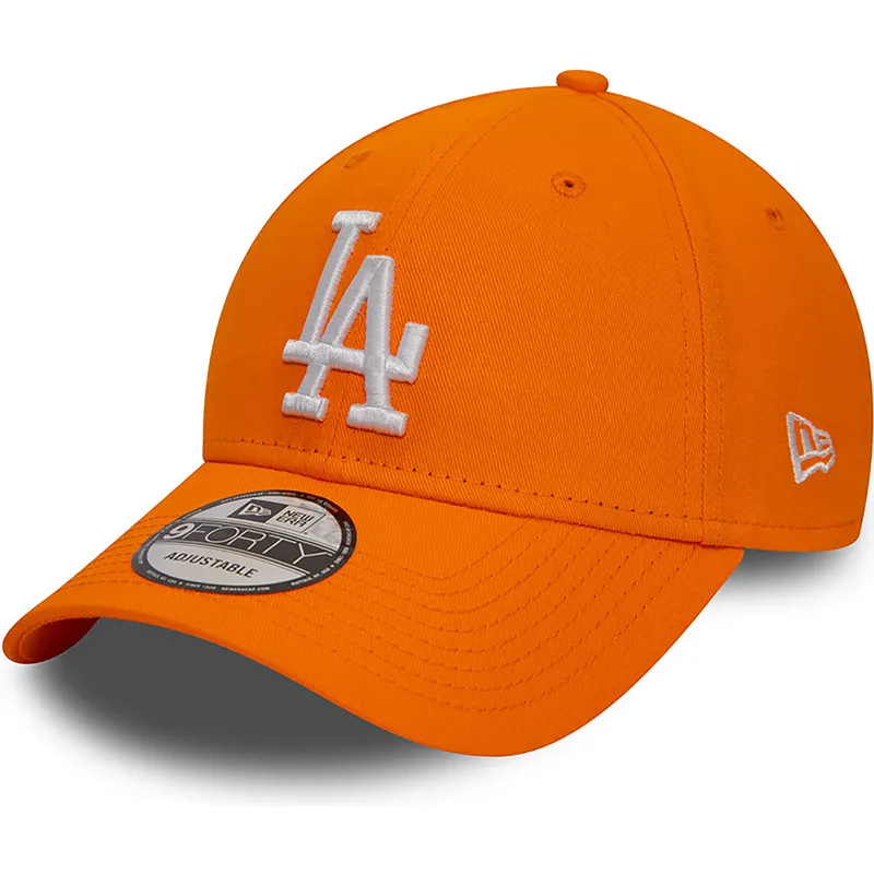 czapki-curva-pomaranczowy-tasma-regulowana-9forty-league-essential-los-angeles-dodgers-mlb-new-era